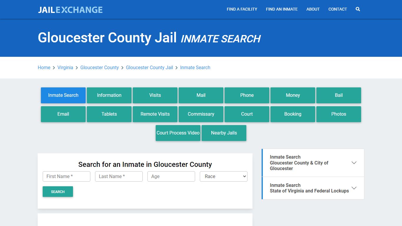 Gloucester County Jail, VA Inmate Search: Roster & Mugshots