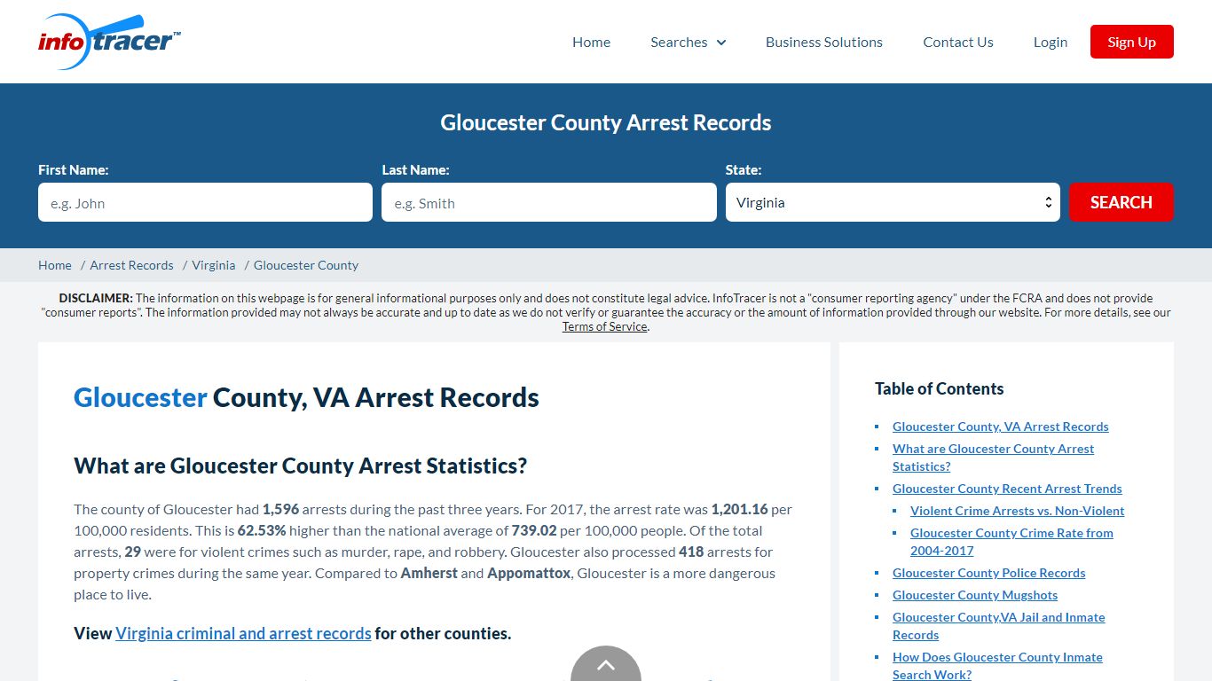 Gloucester County, VA Arrests, Mugshots & Jail Records - InfoTracer